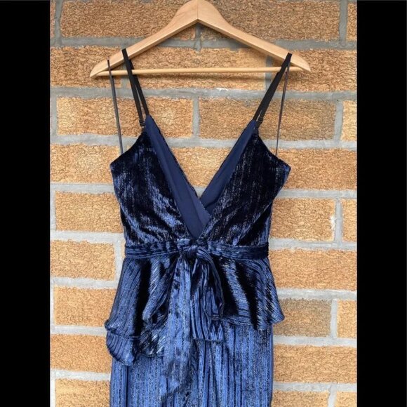 YUMI KIM DYNASTY VELVET DRESS MIDNIGHT TWINKLE XS - Picture 10 of 16